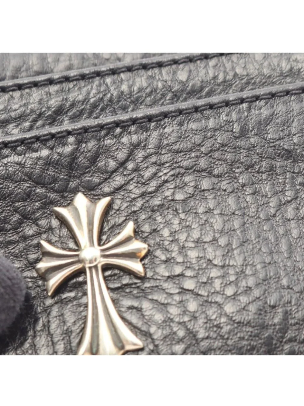 Chrome Hearts Card Case CH Cross Leather